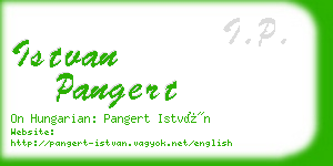 istvan pangert business card